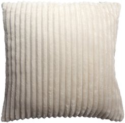 Подушка декоративная 45х45см Велсофт полоски, крем