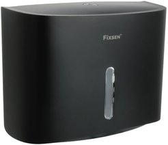 Диспенсер для бумажных полотенец пластик черный Fixsen HOTEL FX-31027F