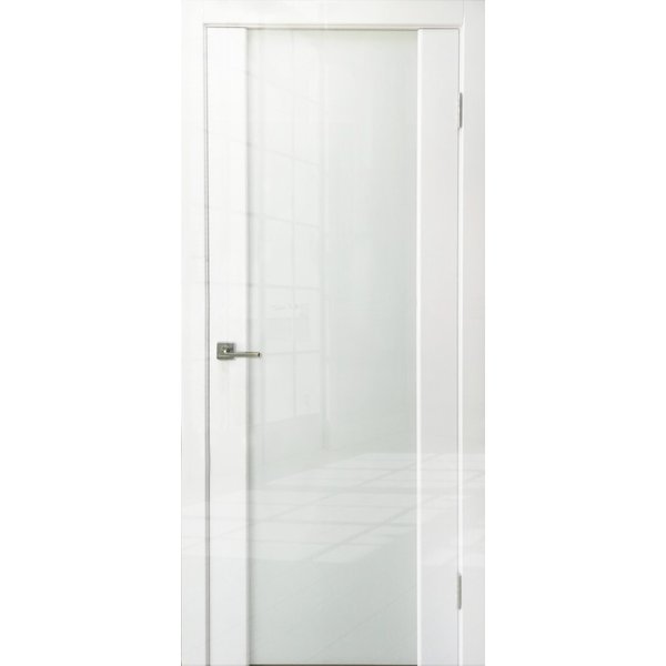 Дверь ДО Diana ПВХ белый глянец стекло белый триплекс 600х2000мм