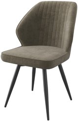 Стул кухонный Mamadoma Michael-R1 b05 46х45х86см велюр/металл, бежевый/черный, поворотный
