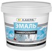 Эмаль акриловая универсальная ЛАКРА белая полуглянцевая (0,9кг)