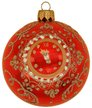 Украшение елочное шар Новогодние куранты стекло 8см