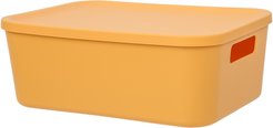 Корзинка д/хранения Handy Home 4,5л 26,5х18,5х10см с крышкой, желтый ПП