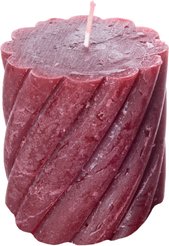 Свеча витая Рустик 74х100 Бордовый