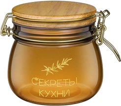 Банка д/сыпучих продуктов Lefard Секреты кухни 500мл, стекло, крышка дерево