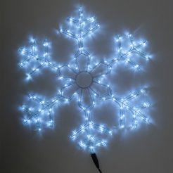 Фигура светодиодная внешняя Снежинка 60см, холодный-белый свет