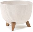 Кашпо на ножках Roma Eco Wood Jumper d24см h19см V5,1л белый