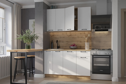 Гарнитур кухонный Sura Хелмер 1,4м Вотан/Белый (со столешницей)