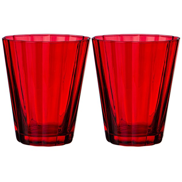 Набор стаканов Lefard Lotus Red 290мл 2шт низкие, стекло