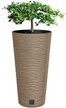 Кашпо Furu Round Slim Eco Wood d25см h48см V15л eco naturo, с вкладышем