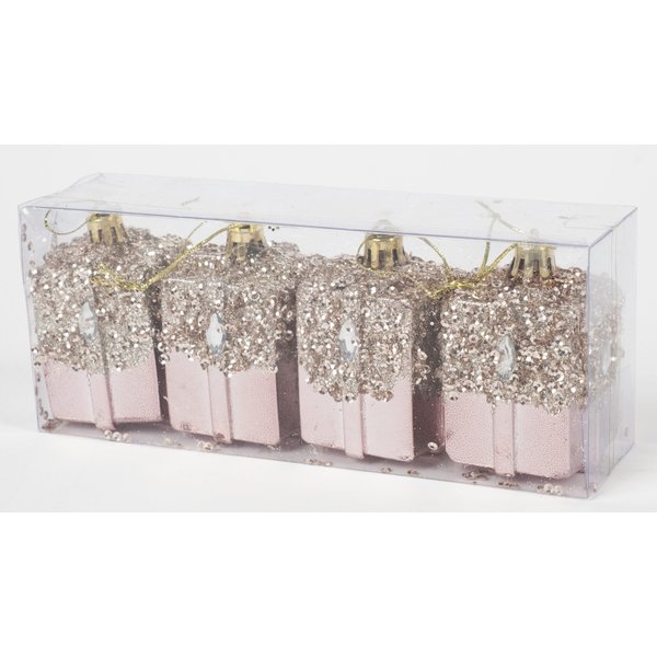 Набор украшений подарки 4шт 6.3х4.5см розовое золото SYQC-0121162