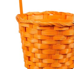 Корзина плетеная бамбук d13 h9.5/28см оранжевый 1224596