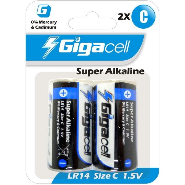 Батарейка алкалиновая Gigacell С/LR14 2шт