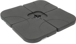 База-утяжелитель для садового зонта 50х50х7,5см, объем: 15/20л, 4 секции, пластик, черный, 60429-BASE-D