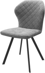 Стул кухонный Mamadoma Robby D-R b22 43х40х84см велюр/металл, серый/черный, поворотный