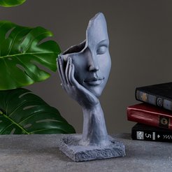 Кашпо-ваза Силуэт 31х12х12см, керамика