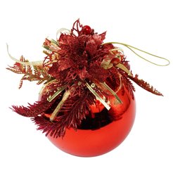 Украшение новогоднее шар 15см красный SY18CBD-152