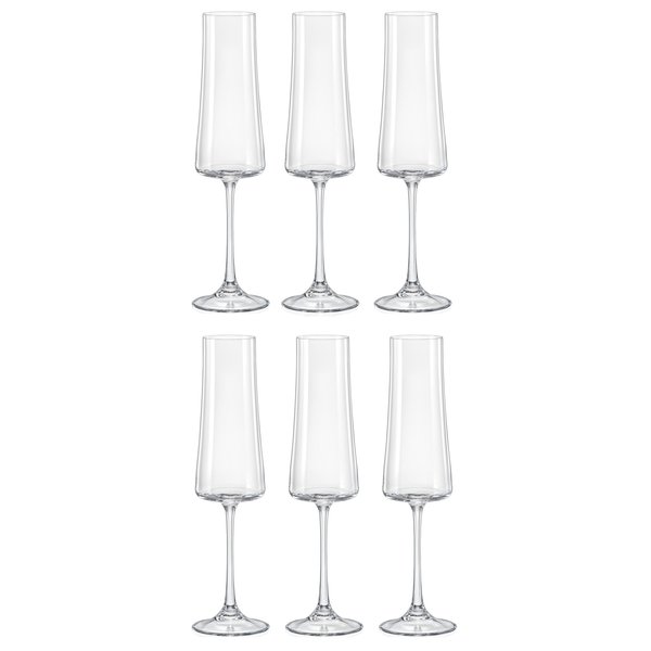 Набор бокалов д/шампанского Crystalex XTRA 210мл 6шт стекло