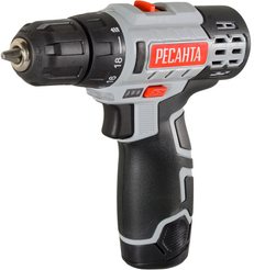 Шуруповерт аккумуляторный Ресанта ДА-12-2ЛК Li-ion 40Нм 12В 2х2Ач