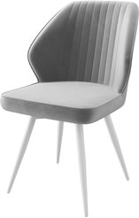Стул кухонный Mamadoma Michael-R1 d09 46х45х86см велюр/металл, серый/белый, поворотный