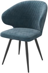 Стул кухонный Mamadoma Rob-R1 b08 47х44х82см велюр/металл, синий/черный, поворотный