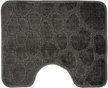 Коврик для туалета 60х50см Stone black черный, хлопок