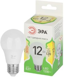 Лампочка светодиодная ЭРА GREEN LINE LED A60-12W-830-E27 GL E27 12 Вт груша теплый свет