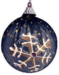 Шар с узором 8см синий SYPMQA-102112