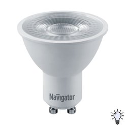 Лампа светодиодная Navigator 7Вт GU10 4000К свет нейтральный белый призма