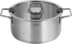 Кастрюля TalleR Каскад 5л нерж.сталь, крышка стекло, индукция