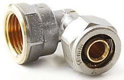 Угольник латунный обжимной Pro Aqua Ø16x1/2" внутренняя резьба