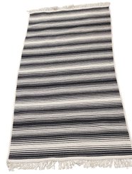 Ковер хлопковый двусторонний TERESSA 244 BLACK/CREAM 0,6х1,0м