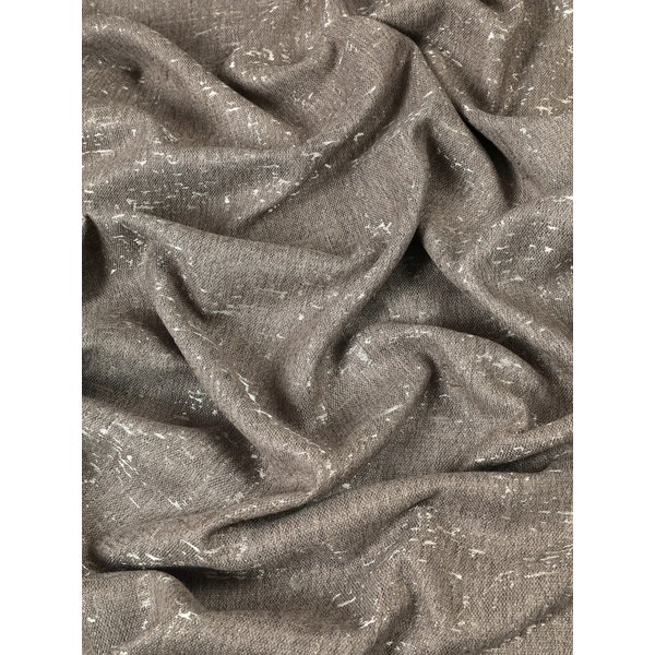 Ткань портьерная Жаккард штукатурка 513-20 серо-коричневый 280см