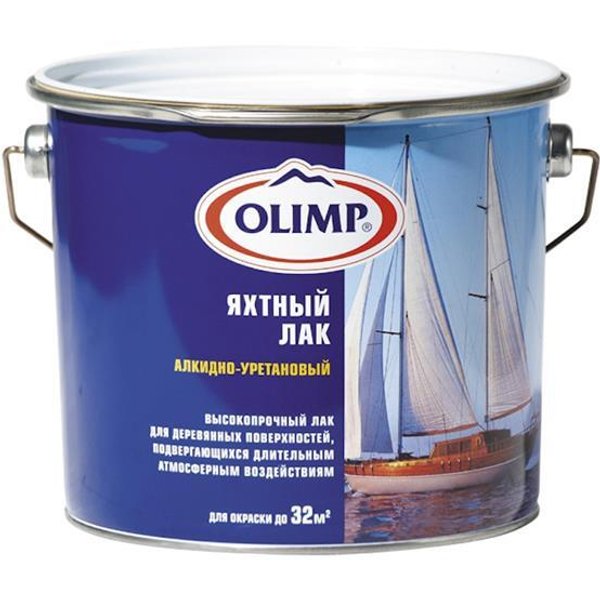 Лак яхтный OLIMP полуматовый (0,9л)