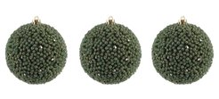 Набор шаров 3шт 8см оливковый, SYDC23-028
