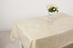 Клеенка Удачная Моккачино 130см бежевая, ПВХ