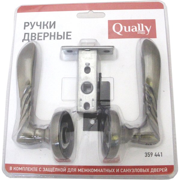 Комплект ручек Qually A-1238E5 (ручка, защелка) ант.бронза