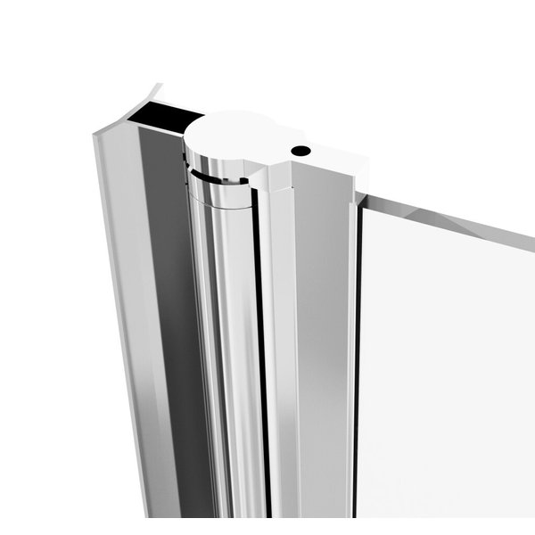 Дверь в нишу VEGA 90 МАТ распашная на рояльной петле (двусторонняя) с полотенцедер,90х195см,6мм,мат.стекло