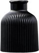 Ваза Кувшинчик в полоску гипс черный 9,5см