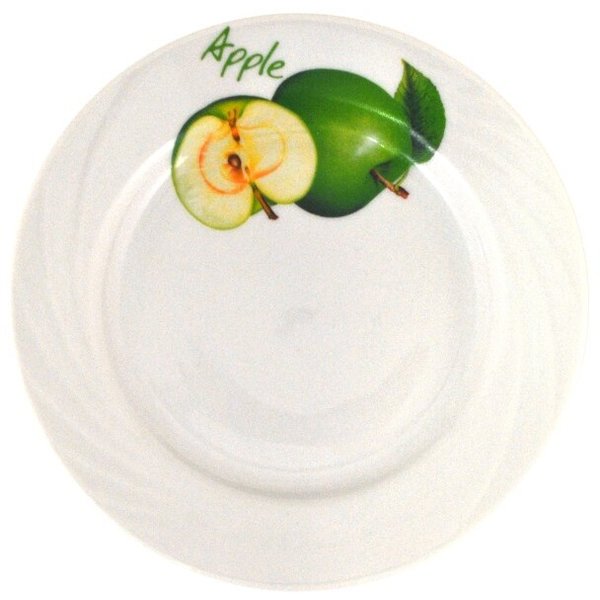 Тарелка мелкая 17,5см Зеленое яблоко,фарфор