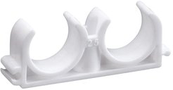 Клипса двойная для крепления труб 25/27 (5шт)