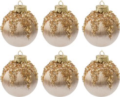 Набор шаров 6шт 8см шампань, шелк, SYQB-0124338