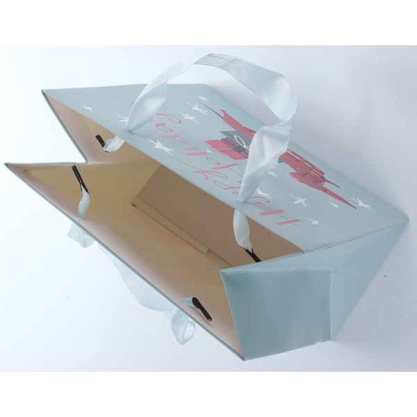 Пакет бумажный новогодний Такса с подарками 23х18х10см 210г, SYLPD23-006