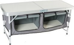 Стол-кухня складной Weekemp Енисей 120х47см h54/61/69см, алюминий/МДФ/полиэстер 600D, серый, AM00008