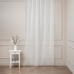 Батист однотонный белый с утяжелителем, 295см 