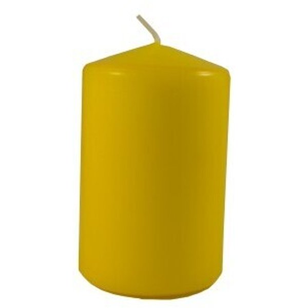Свеча столбик желтая 50х80мм