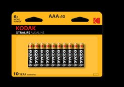 Батарейки алкалиновая Kodak LR03-8+2BL XTRALIFE Alkaline 10шт