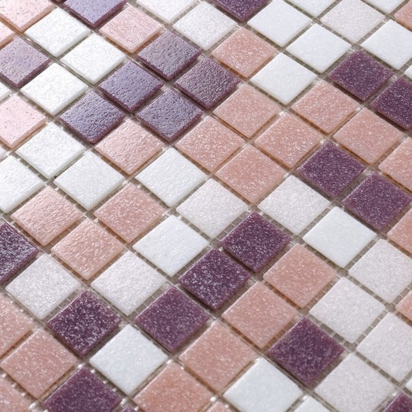 Мозаика Tessare 32,7х32,7х0,4см стекломасса бело-персиковый шт(RHM01)