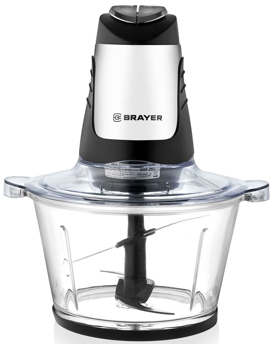 Измельчитель Brayer BR1404 500Вт чаша 2л, стальной 438631 купить с  доставкой в МЕГАСТРОЙ Чебоксары