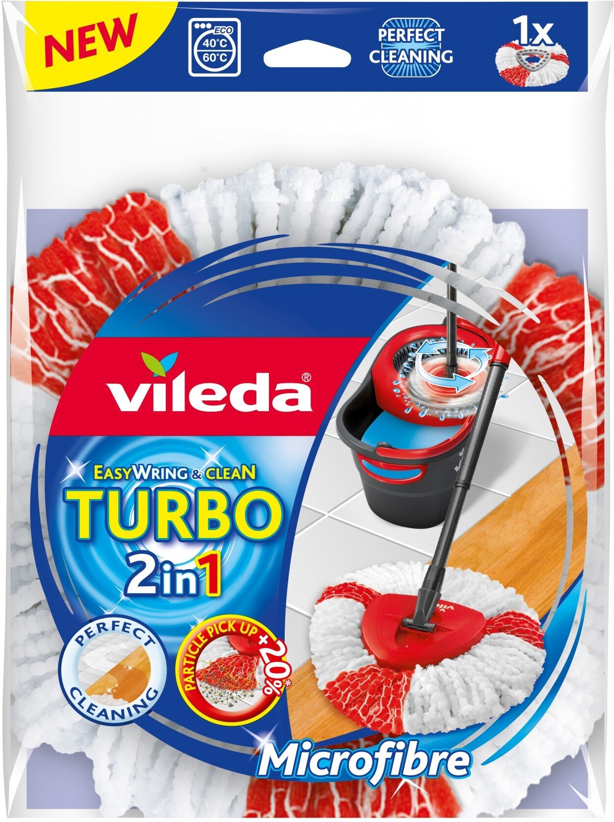 Насадка д/швабры Vileda Easy Wring Turbo веревочн.,микрофибра 335395 купить  с доставкой в МЕГАСТРОЙ Россия